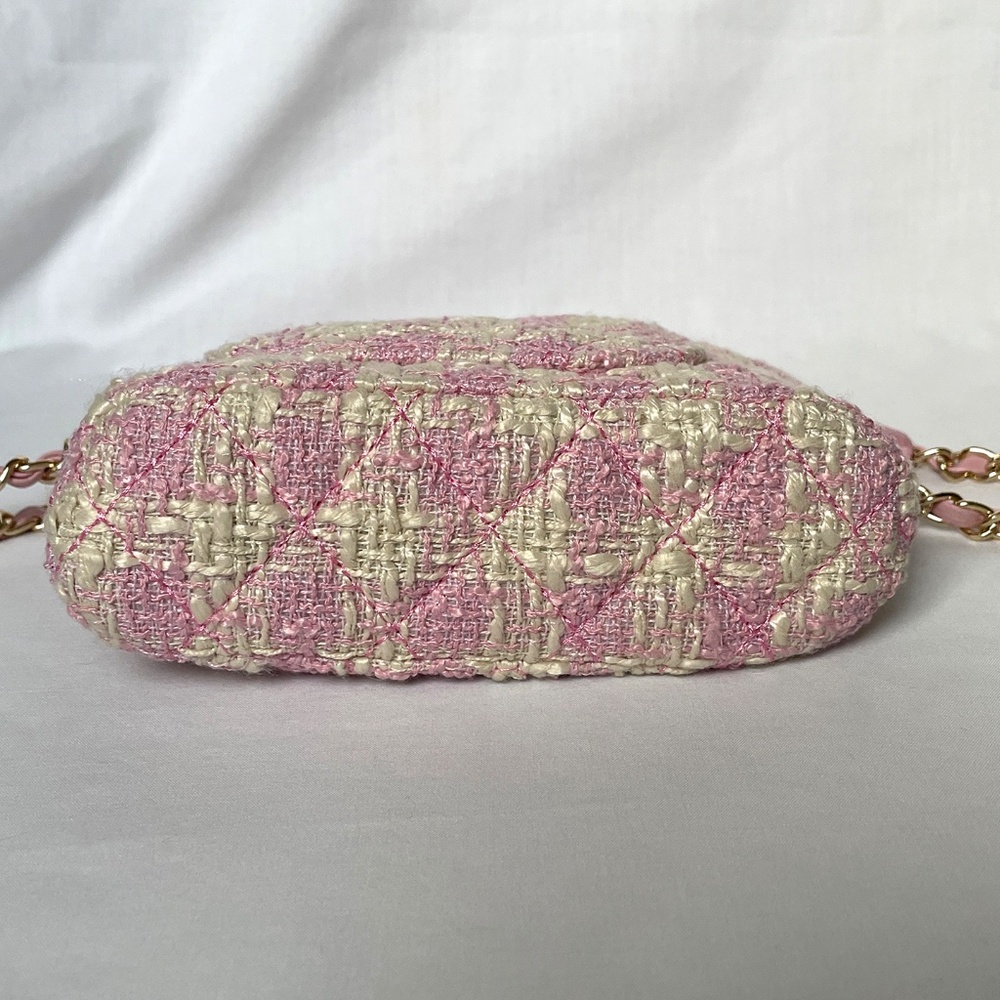 NEW CC Pink Tweed Crossbody Bag - Picture 6 of 11